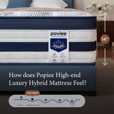 Queen Hybrid Mattress, Cooling Gel Memory Foam, Motion Isolation, Edge Support, for Back & Side Sleepers